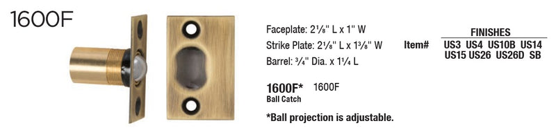 Omnia Ball Catch 1600F Solid Brass