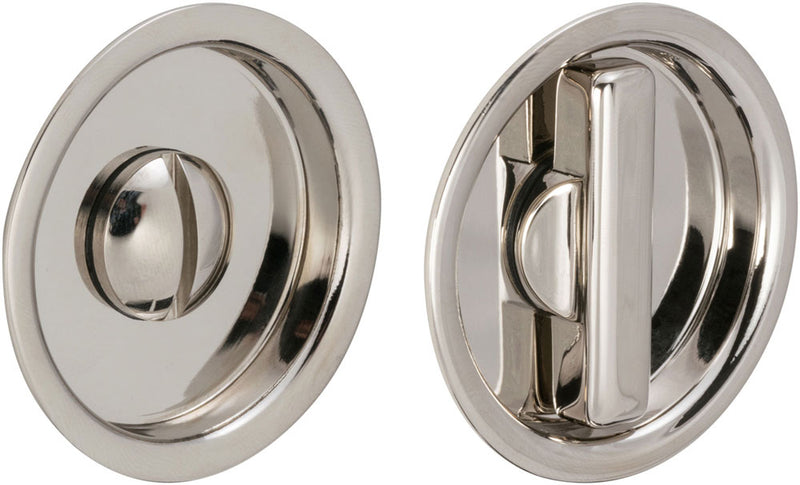 Omnia 3910S/3911S Solid Brass Pocket Door Lock & Trim