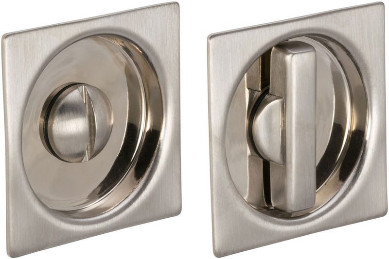 Omnia 3910S/3911S Solid Brass Pocket Door Lock & Trim