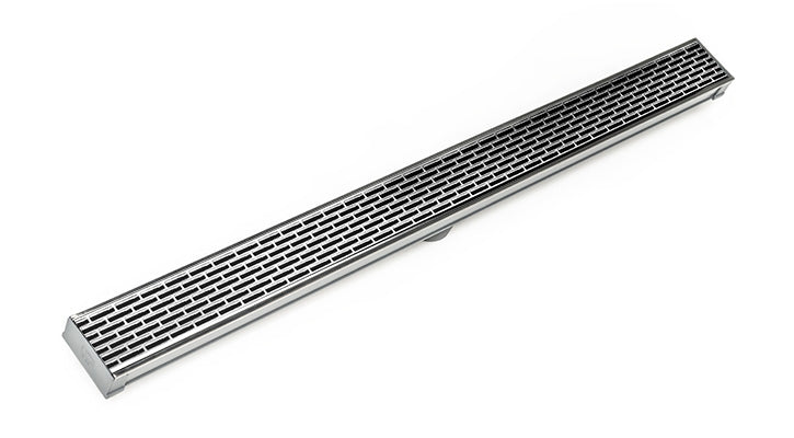 Infinity Drain S-LT 65 Low Profile Site Sizable, Offset Slotted Stainless Steel Grate