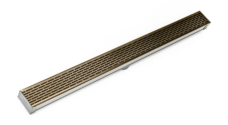 Infinity Drain S-LT 65 Low Profile Site Sizable, Offset Slotted Stainless Steel Grate