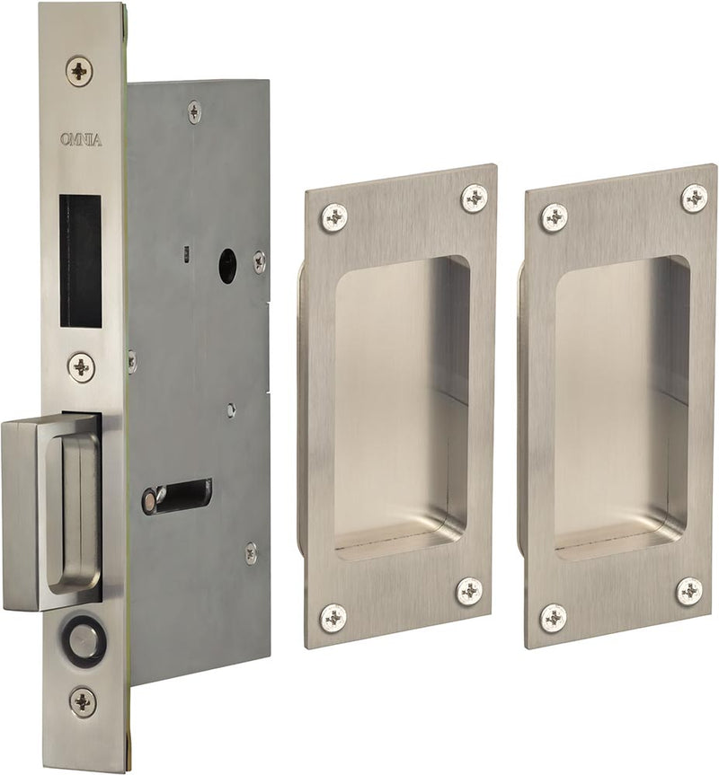 Omnia 7012 Mortise Pocket Door Locks & Flushcups