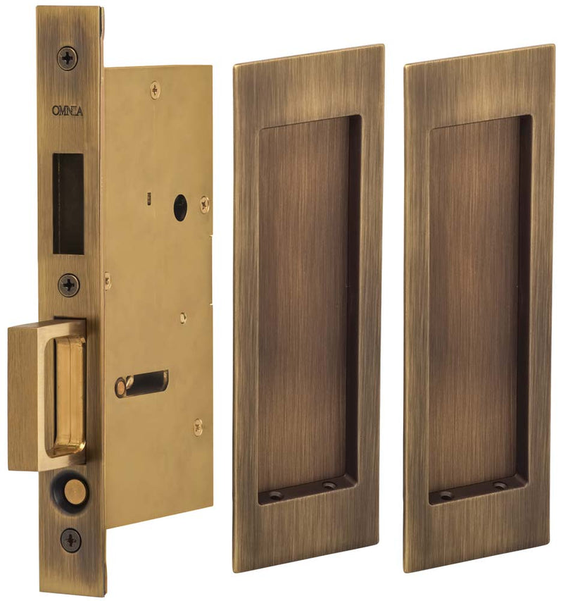 Omnia 7035 Mortise Pocket Door Locks & Flushcups