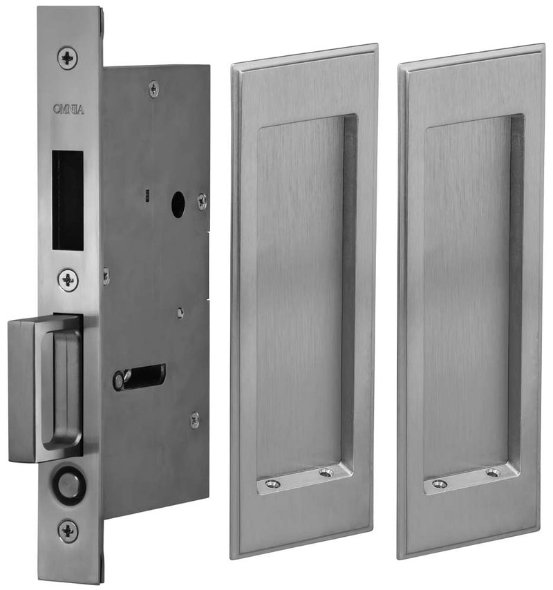 Omnia 7037 Mortise Pocket Door Locks & Flushcups
