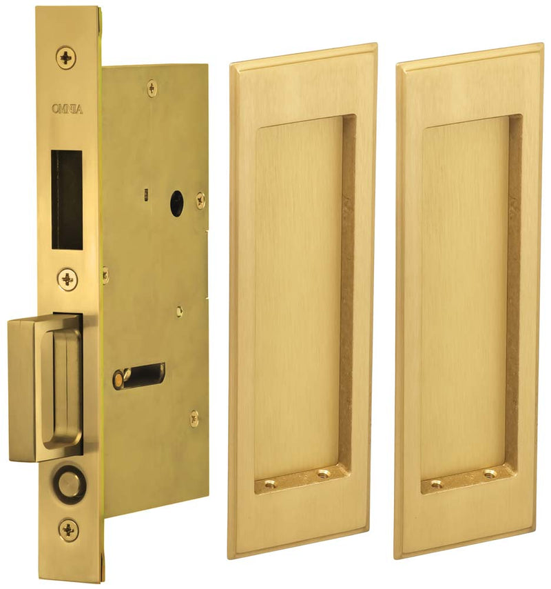 Omnia 7037 Mortise Pocket Door Locks & Flushcups