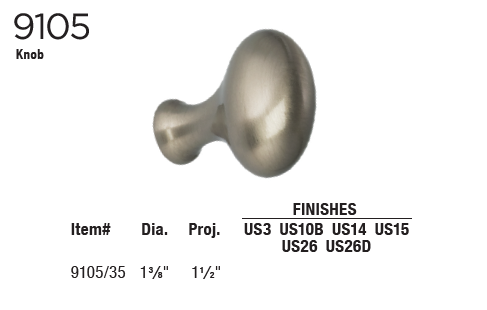 Omnia Legacy 9105 Solid Brass Cabinet Knobs