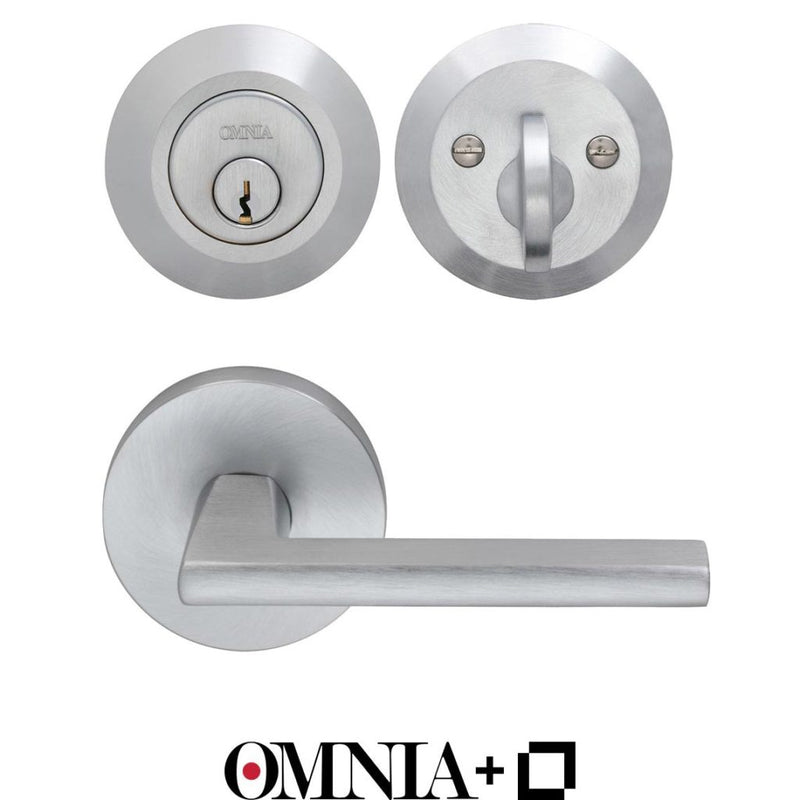 Omnia Modern Keyless Auxiliary Deadbolt Kit powered by Level with 925 Lever Latchset