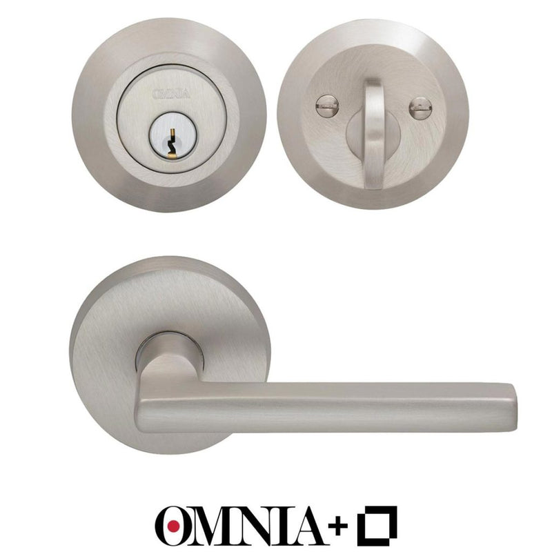 Omnia Modern Keyless Auxiliary Deadbolt Kit powered by Level with 943 Lever Latchset