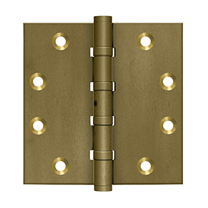 Deltana DSB4N10, DSB4NB10, DSB45NB10, Distressed Finish, Square Corner, Non-Removable Pin (NPR), Solid Brass Hinges