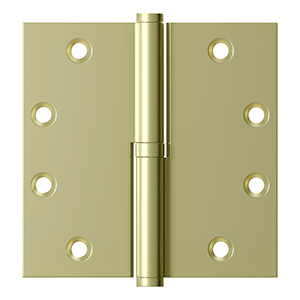 Deltana, DSBLO45, Lift-Off Hinge, 4.5" x 4.5", Solid Brass (Sold as Pair)