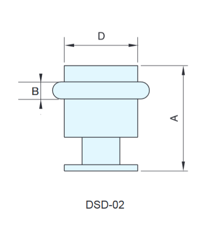 Sugatsune DSD-02S  Door Bumper - Stainless Steel