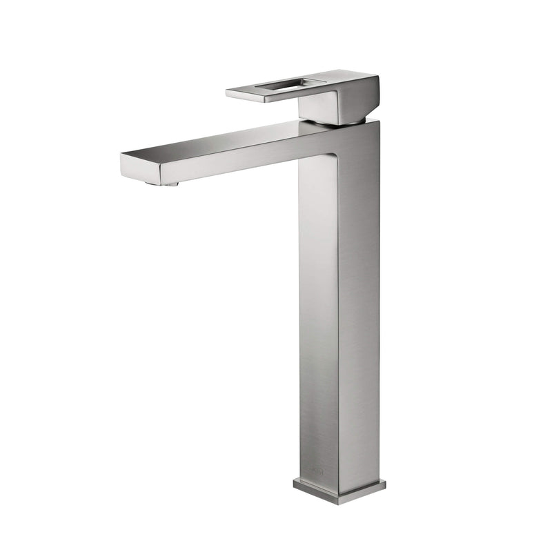 KIBI Cubic Brass Single Handle Bathroom Vessel Faucet – KBF1003