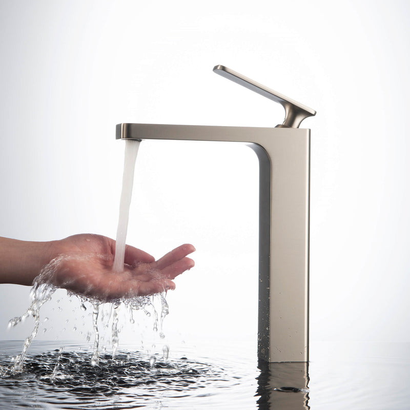 KIBI Infinity Brass Single Handle Bathroom Vessel Sink Faucet – KBF1007