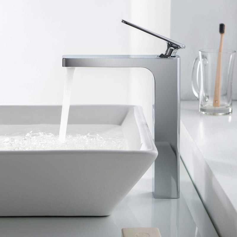 KIBI Infinity Brass Single Handle Bathroom Vessel Sink Faucet – KBF1007