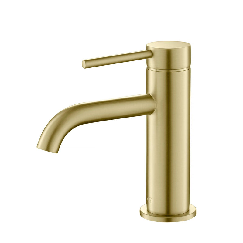 KIBI Circular Brass Single Handle Bathroom Vanity Faucet – KBF1008