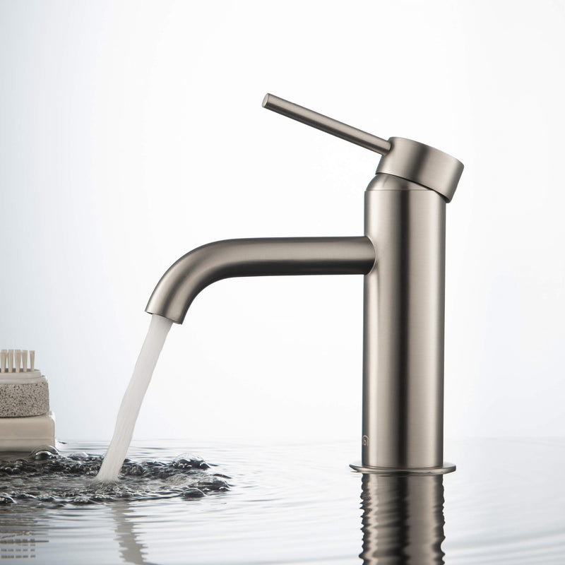 KIBI Circular Brass Single Handle Bathroom Vanity Faucet – KBF1008