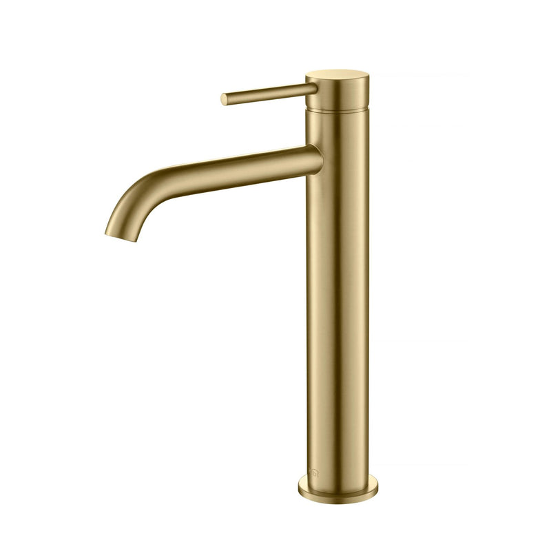 KIBI Circular Brass Single Handle Bathroom Vessel Faucet – KBF1009