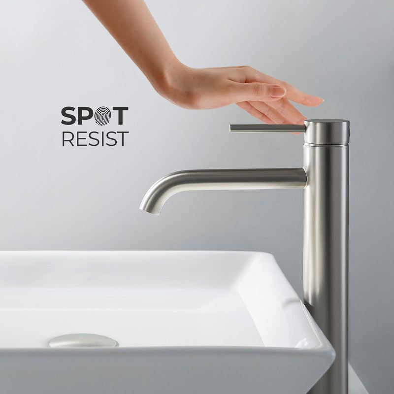 KIBI Circular Brass Single Handle Bathroom Vessel Faucet – KBF1009