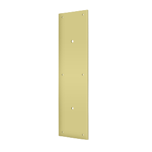 Deltana PPH3515, Pre-Drilled Push Plate 15" for 8" Door Pull, Solid Brass