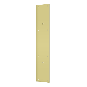 Deltana PPH3520, Pre-Drilled Push Plate 20" for 10" Door Pull, Solid Brass