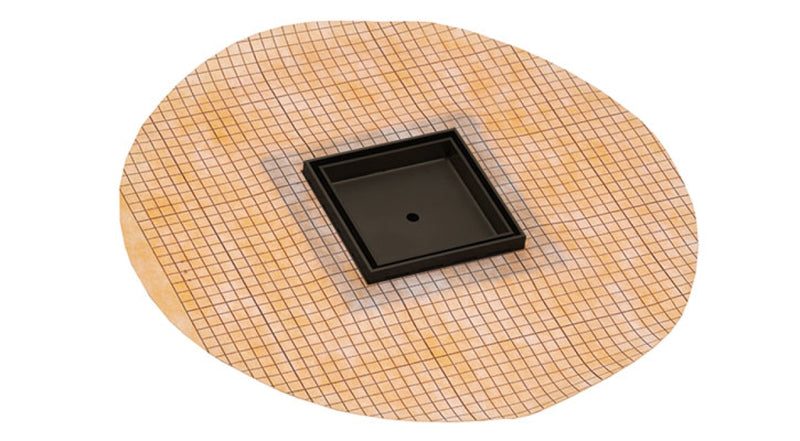 Infinity Drain TDLFS 5-2 Center Tile-Drain 5"×5" Double Waterproofing Standard Kit