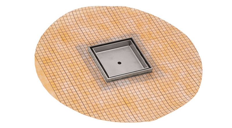 Infinity Drain TDLFS 5-2 Center Tile-Drain 5"×5" Double Waterproofing Standard Kit