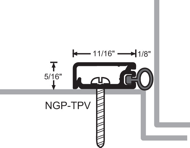 NGP Anodized Aluminum NGP-TPV Perimeter Seal with Concealed Fastener