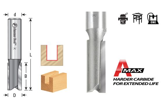 Amana Tool 45418 Carbide Tipped Straight Plunge Cut