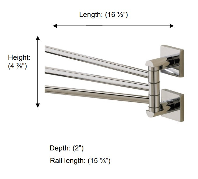 Valsan - BRAGA Adjustable Towel Rail