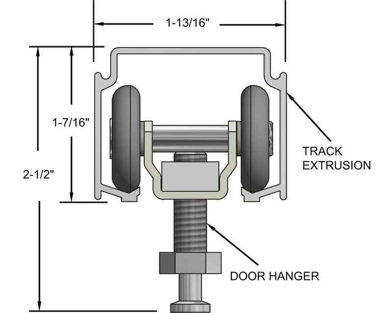 NGP Two-Door Bi-Fold Track Set - 75lb. (Aluminum)