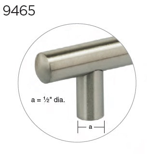 Omnia 9465 Modern Cabinet Pull – Solid Stainless Steel