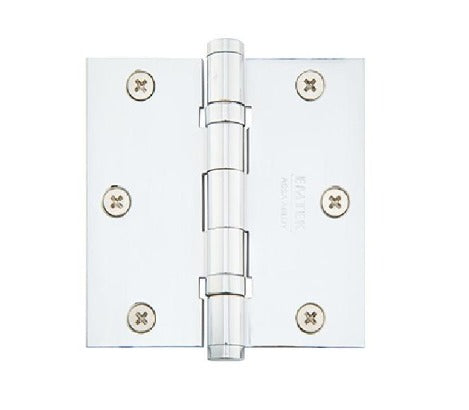 Emtek Solid Brass Heavy Duty Square Corners Ball Bearing Mortise Hinges  (Sold in Pair)