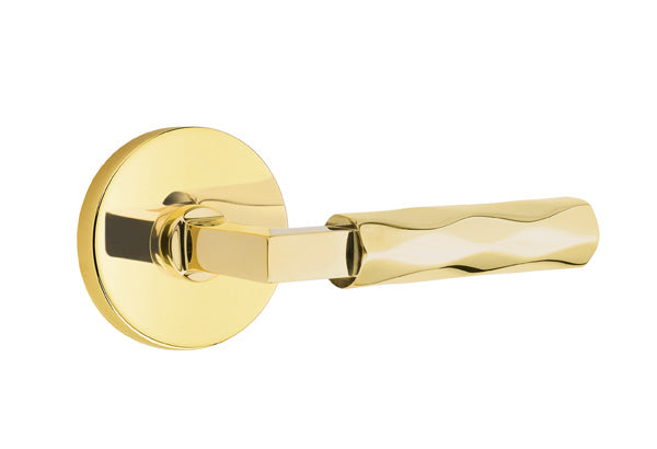 Emtek Tribeca Lever w/L-Square from the SELECT Brass Collection with the CF Mechanism