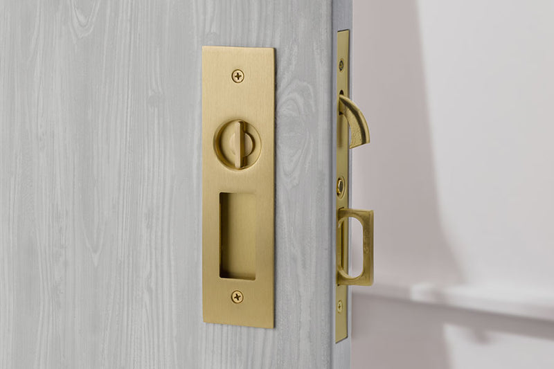 Emtek Narrow Modern Rectangular Pocket Door Mortise lock