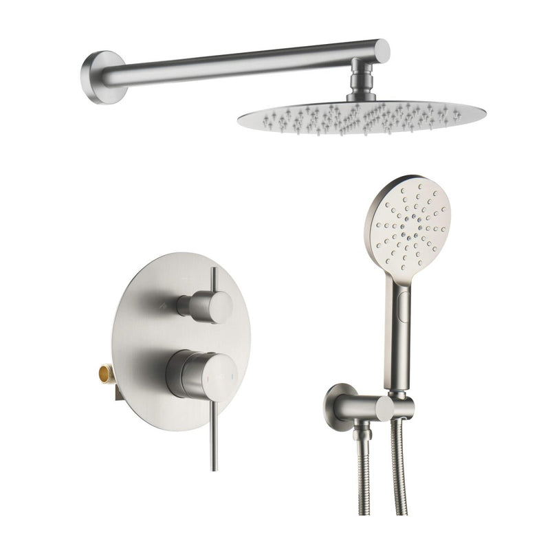 Kibi Circular Pressure Balanced 2-Function Shower System with Rough-In Valve