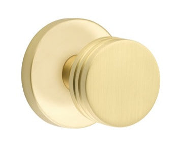 EMTEK Bern Knob w/Disk Rosette from the Modern Brass Collection with the CF Mechanism