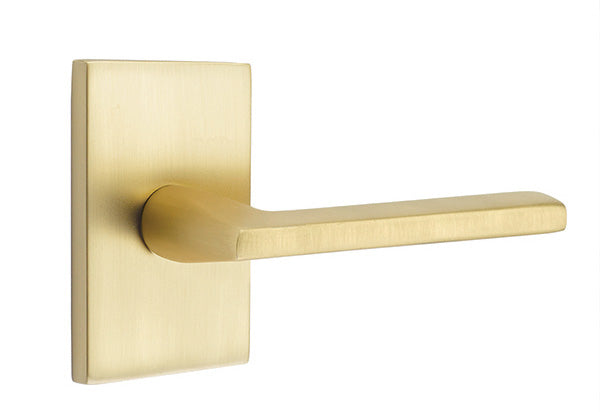 Emtek Helios Lever w/Rectangular Rosette from the Modern Brass Collection with the CF Mechanism