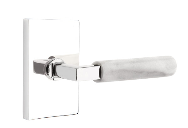 Emtek Marble Lever w/L-Square from the SELECT Brass Collection with the CF Mechanism