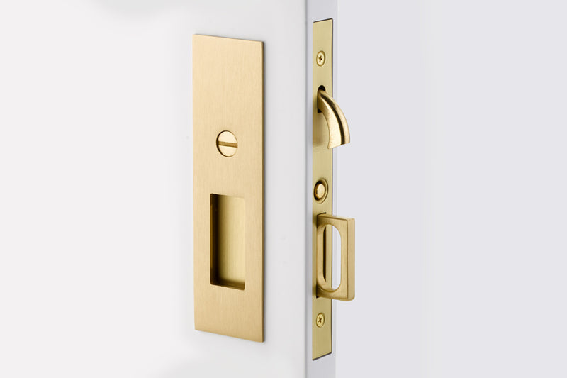 Emtek Narrow Modern Rectangular Pocket Door Mortise lock