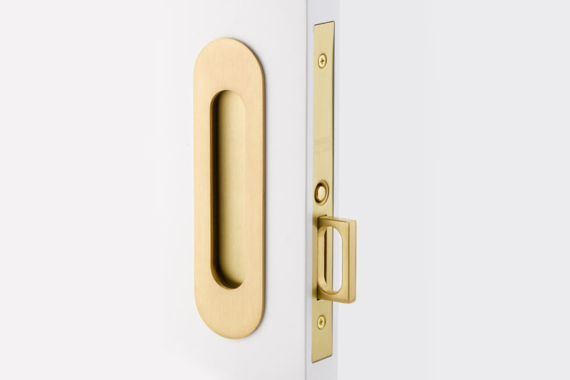 Emtek Narrow Oval Pocket Door Mortise lock