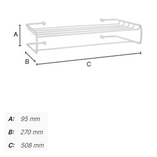 Smedbo - SIDELINE Towel Shelf with Towel Rail, DK1050