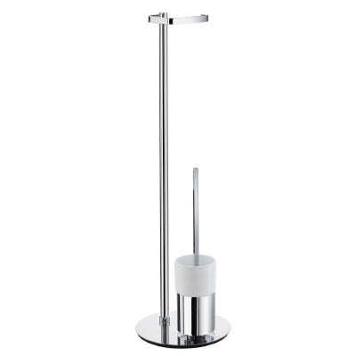 Smedbo - OUTLINE Toilet Roll Holder Free Standing / Toilet Brush incl. Container, FK312P