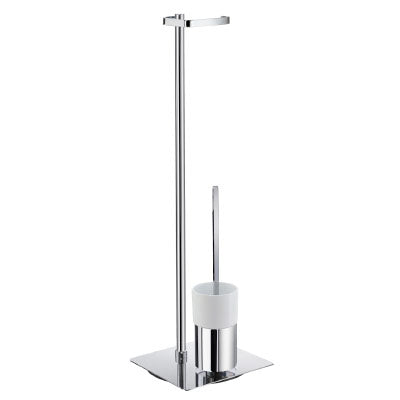 Smedbo - OUTLINE Toilet Roll Holder Free Standing / Toilet Brush incl. Container, FK322P