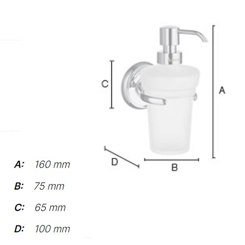 Smedbo - VILLA Holder with Glass Soap Dispenser, K269