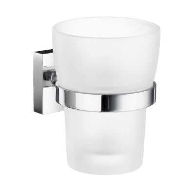 Smedbo - HOUSE Holder with Tumbler Frosted Glass