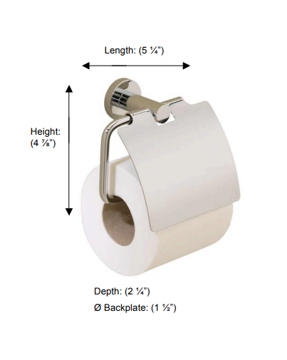 Valsan - PORTO Toilet Roll Holder With Lid