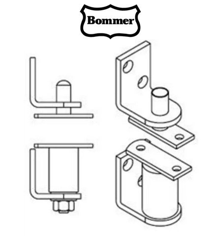 Bommer 7512 Gravity Pivot, double acting, for louver doors, Surface Mount, Steel