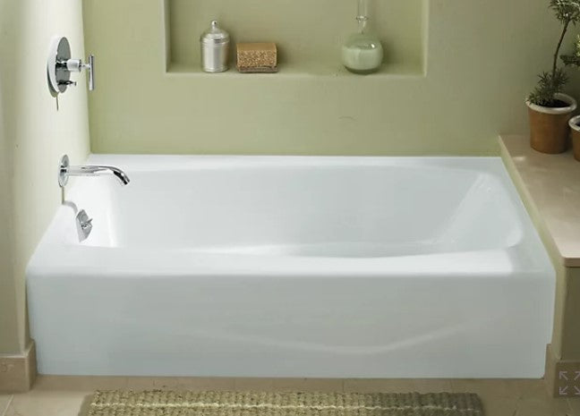 Kohler Villager® 60" x 30-1/4" alcove bath with integral apron White