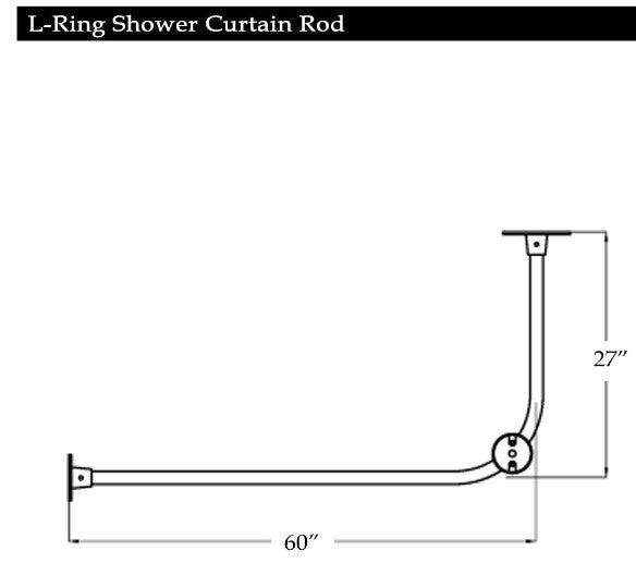 Maidstone L-Ring Shower Curtain Rod