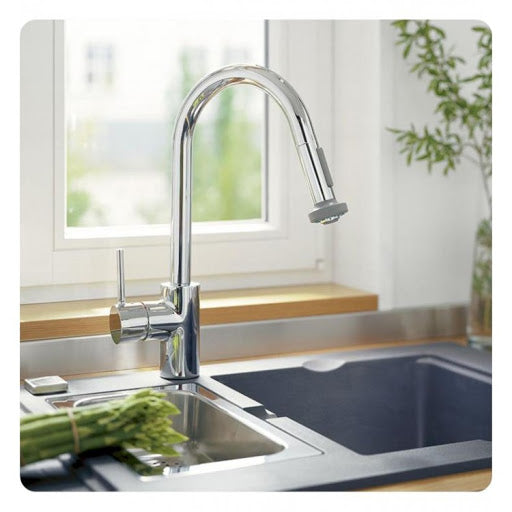 Hansgrohe Talis S Pull-Down Kitchen Faucet with High-Arc Spout